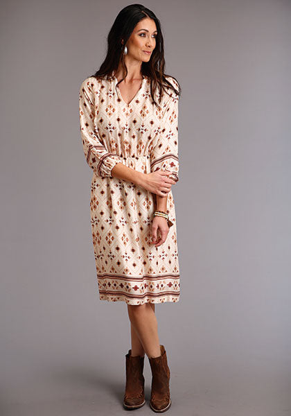 Stetson Gaucho Border Print Women's Rayon Herringbone Dress 11-057-059 Stetson Gaucho Border Print Women's Rayon Herringbone Dress 11-057-059