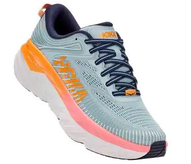 Hoka Blue Haze/Black Iris Bondi 7 Womens Road Running Shoes 1110519
