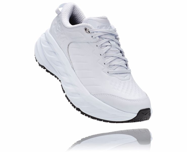 Hoka White Bondi SR Womens All Day Comfort Shoes 1110521-WHT