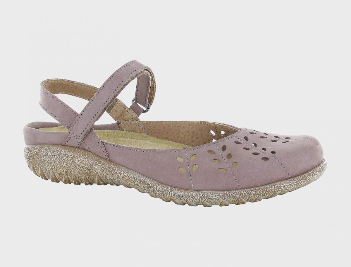 Naot Mauve Nubuck Rari Womens Adjustable Strap Shoes 11176-C56