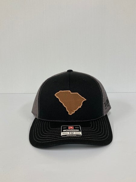 Richardon Black/Charcoal 112 Original Trucker Hat with SC Leather Patch 112-BCH--SC