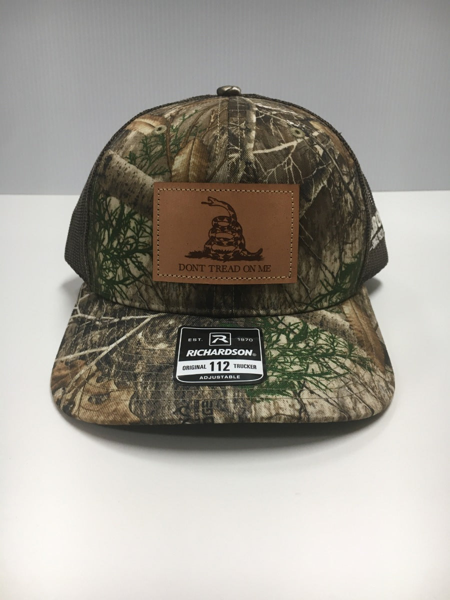 Richardson Realtree with Brown Dont Tread on Me Mens Snapback Trucker Hat 112-RTEB-DTOM