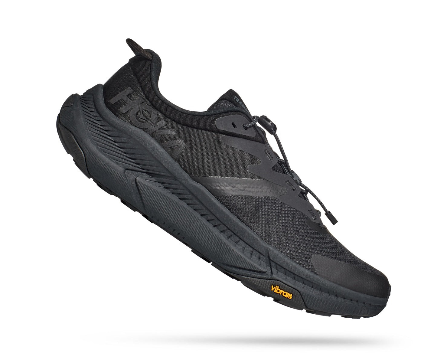 HOKA 　ブラック厚底シューズ Hoka Black/Black Transport Men's Shoes 1123153-BBLC
