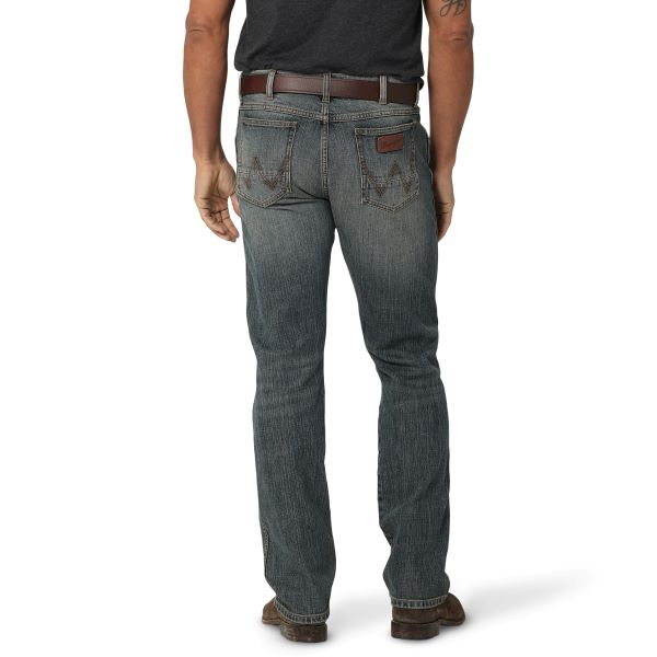 Wrangler Dark Knight Stretch Retro Slim Fit Straight Leg Men's Stretch Jeans 112318445