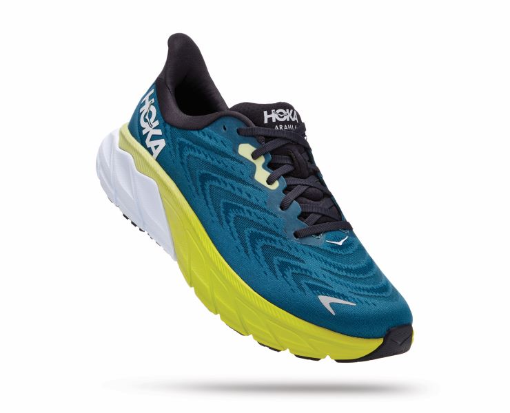 Hoka Blue Graphite with Blue Coral Arahi 6 Mens Athletic Shoes 1123194/6-BGBCR