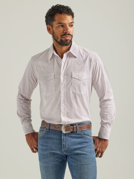 Wrangler Dark Pink 20X Competition Advanced Comfort Snap Shirt 112324835