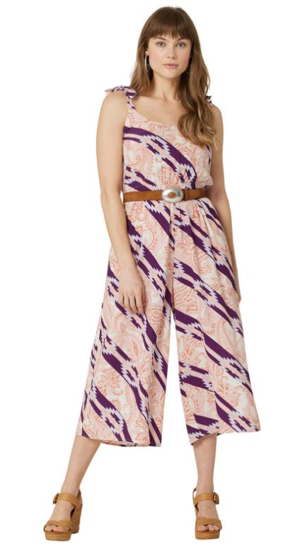 Ladies Wrangler Retro Scarf Print Jumpsuit 112327537