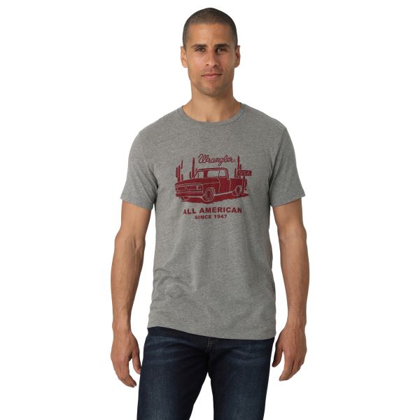 Wrangler Graphite Heather All American Pickup Truck Men's T-Shirt 112328864