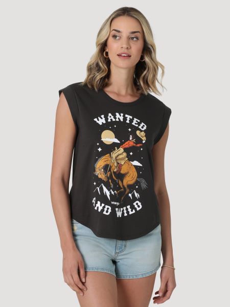 Wrangler Phantom Wrangler Wanted & Wild Women's Cuffed Tank 112329942