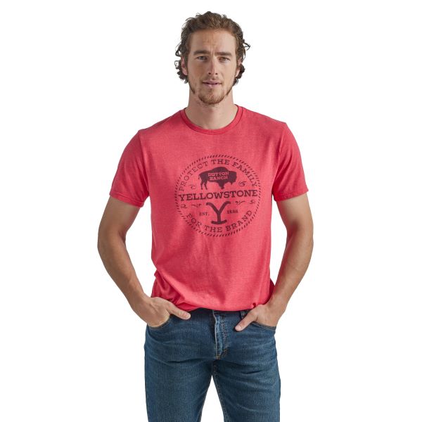 Wrangler x Yellowstone Red Heather Bison Graphic Tee 112342322