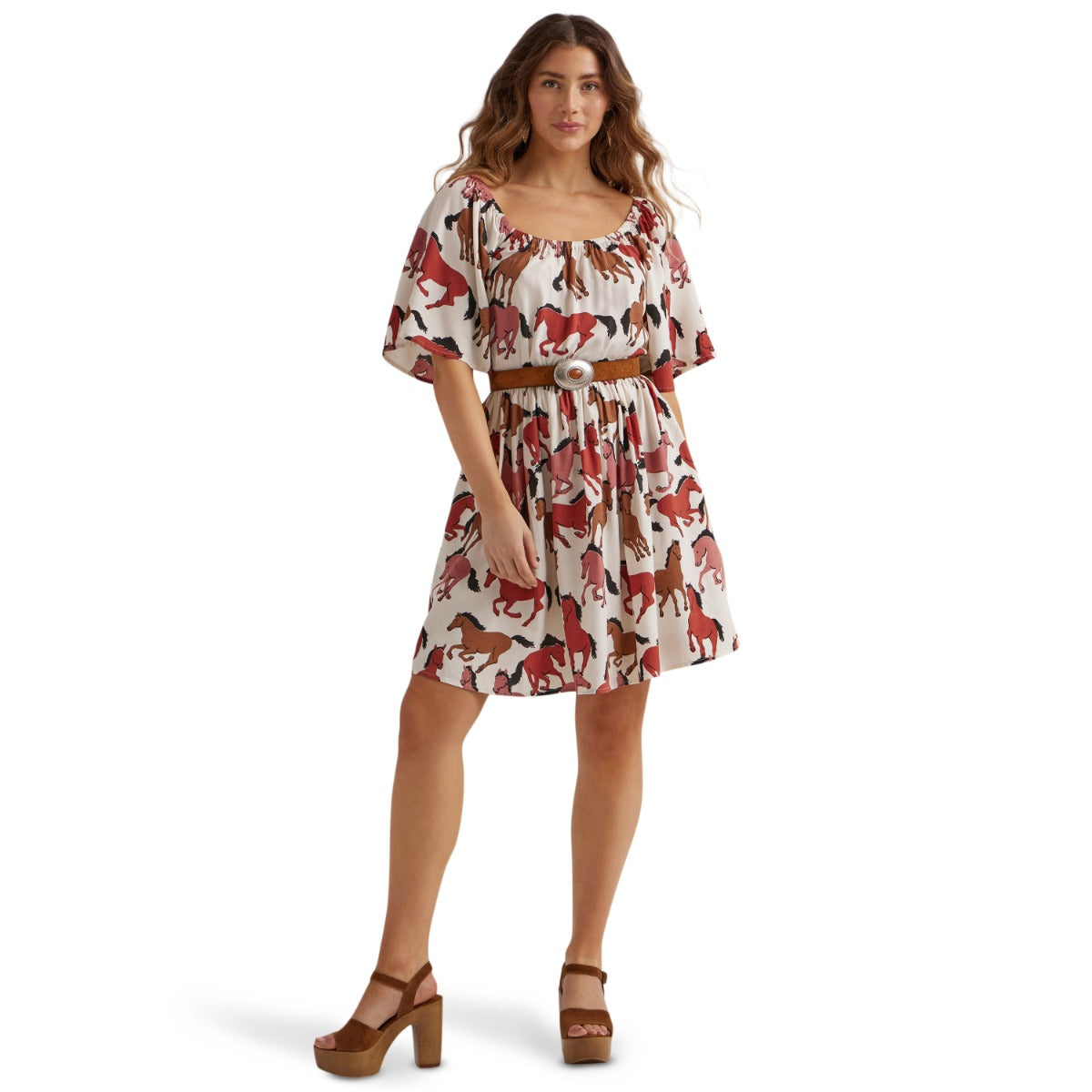 Wrangler Multi Color Horse Print Women's Dress 112344696