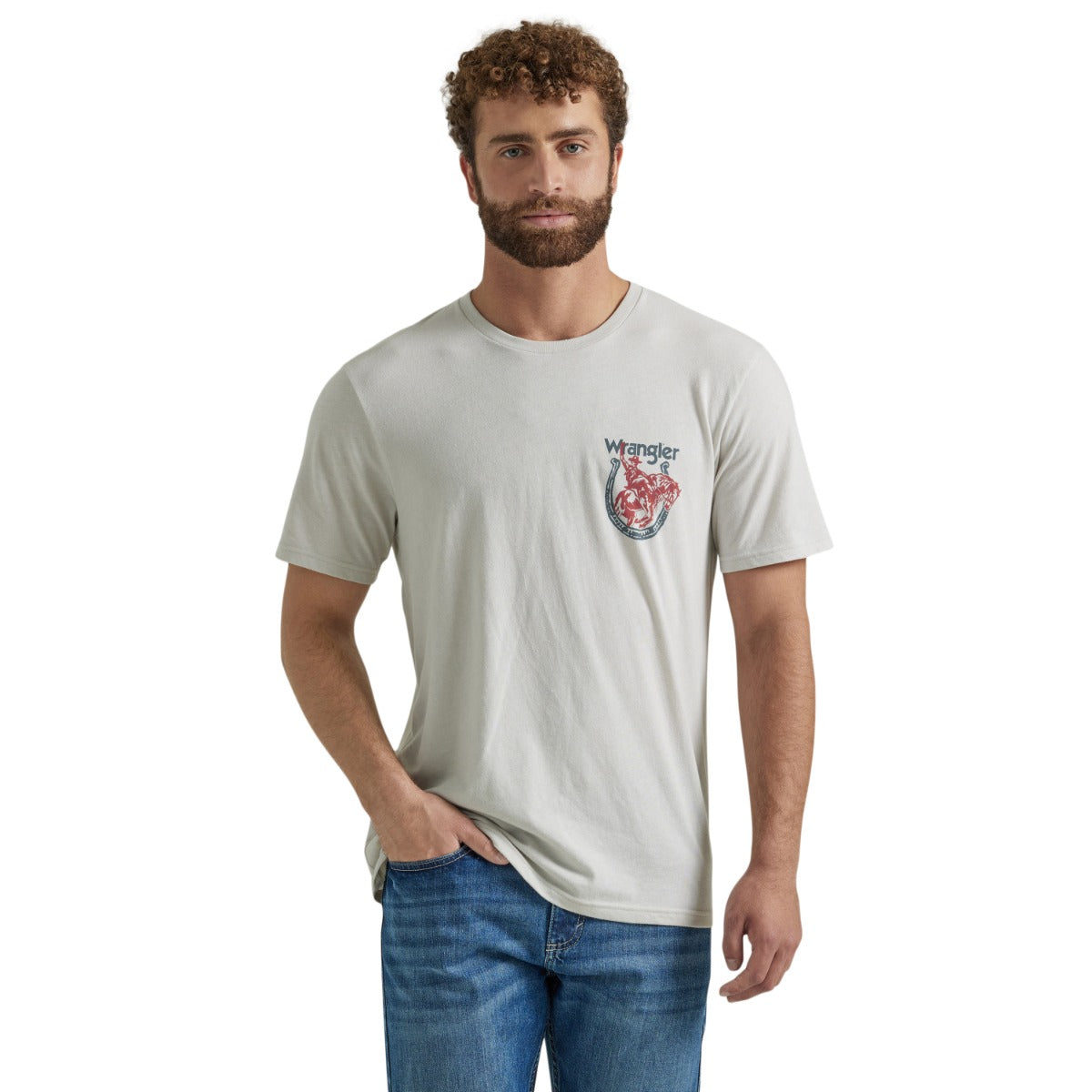 Wrangler Lunar Rock Heather Wrangler Design Back Graphic Men's T-Shirt 112347218