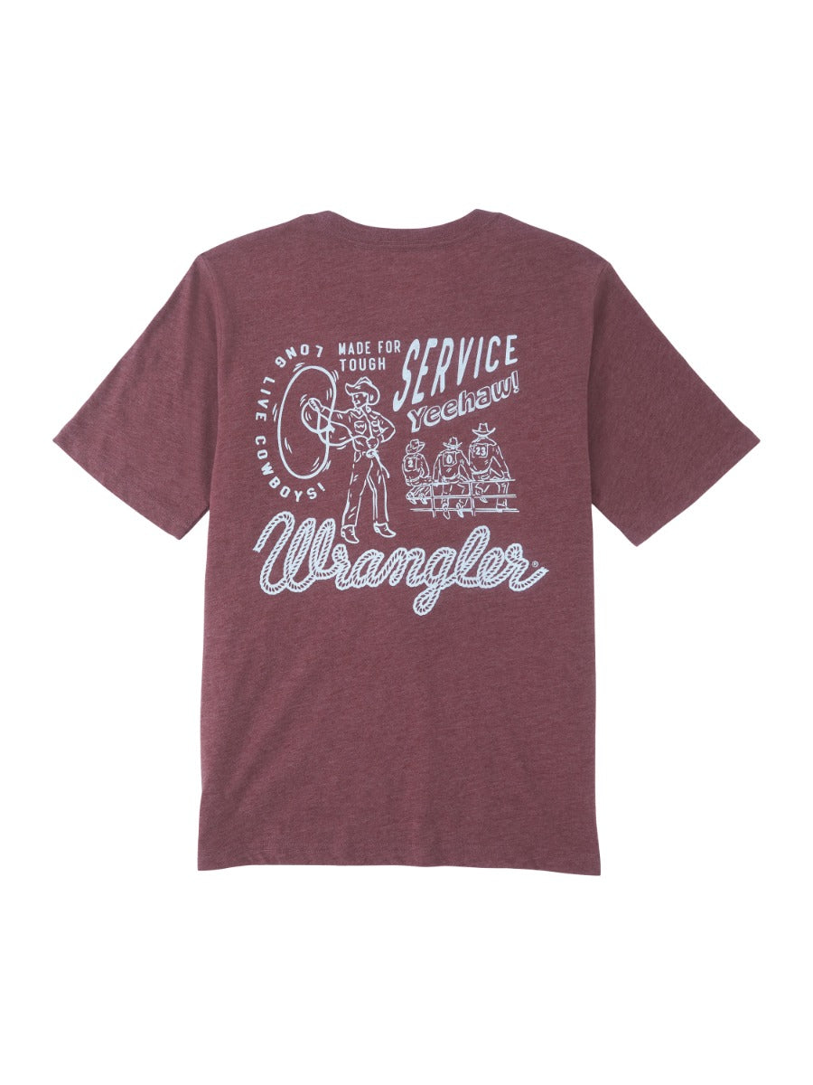Wrangler Sable Heather Wrangler Rodeo Graphic Back Boy's T-Shirt 112347223