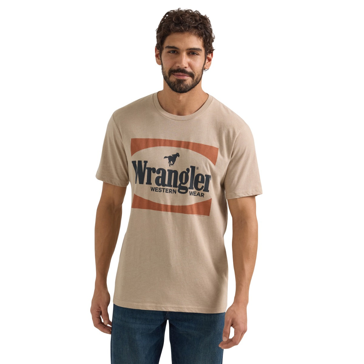 Wrangler Trench Coat Heather Men's Wrangler Western Wear Graphic T-Shirt 112350054