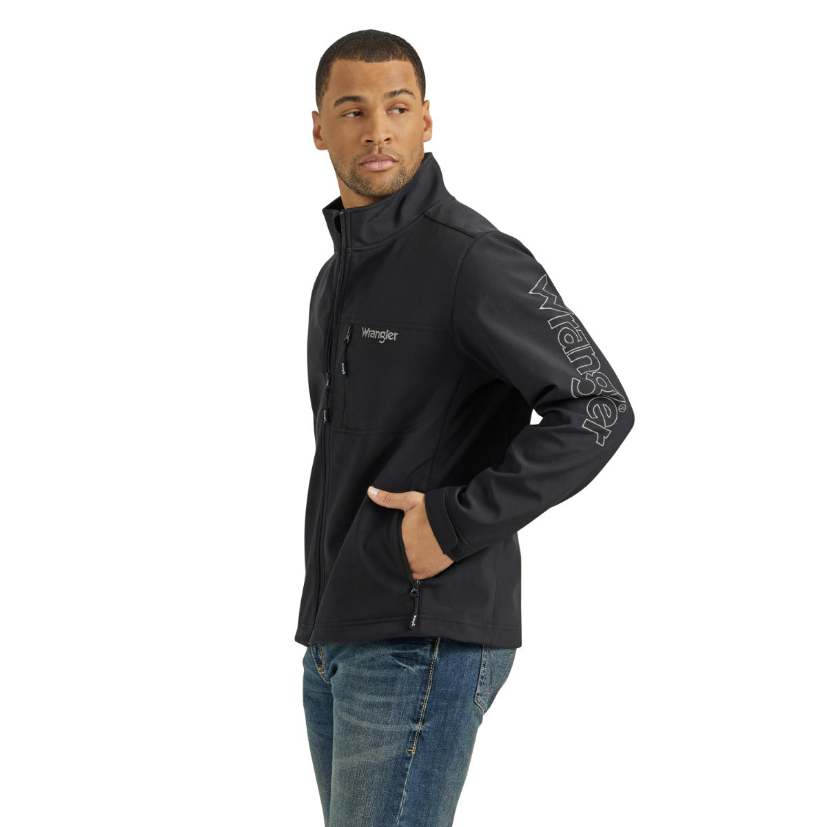 Wrangler Blackout Men's Trail Jacket with Stand Up Collar 112353408
