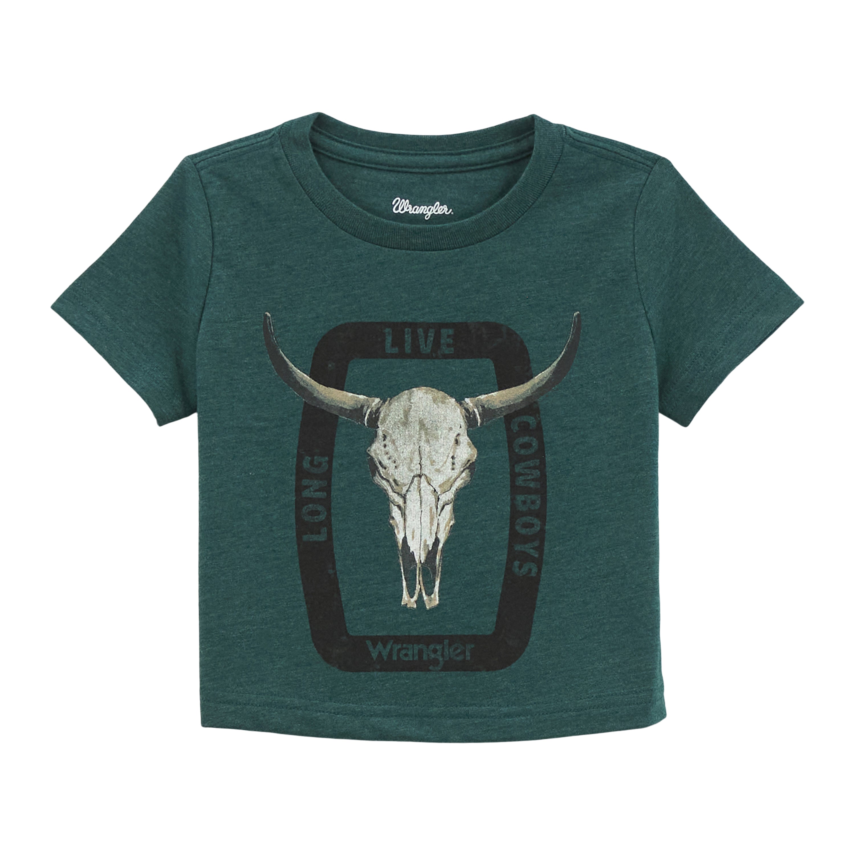 Wrangler Sea Moss Heather Little Boys Short Sleeve Graphic T-Shirt 112358824