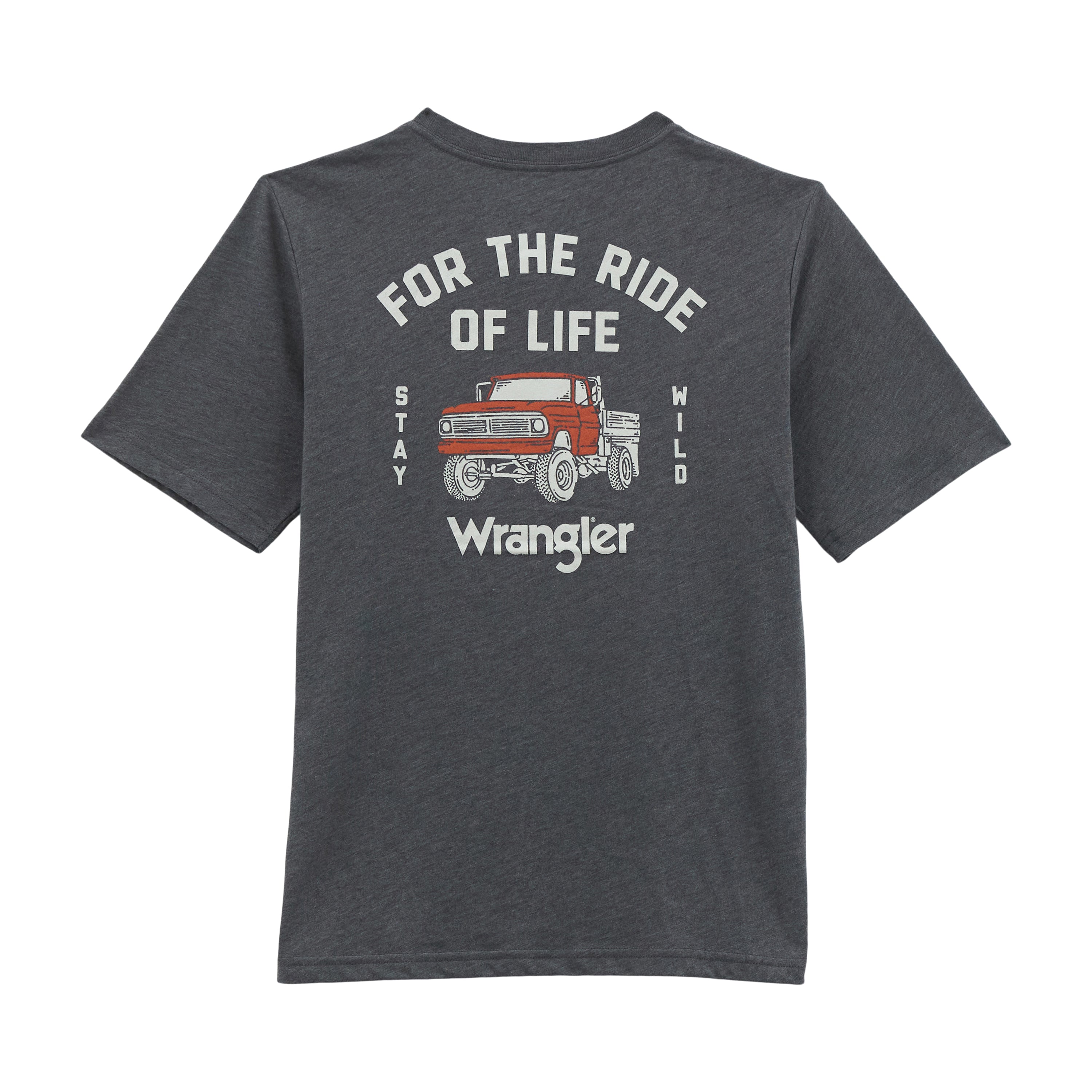 Wrangler Asphalt Heather Boy's Graphic Knit Logo T-Shirts 112358836