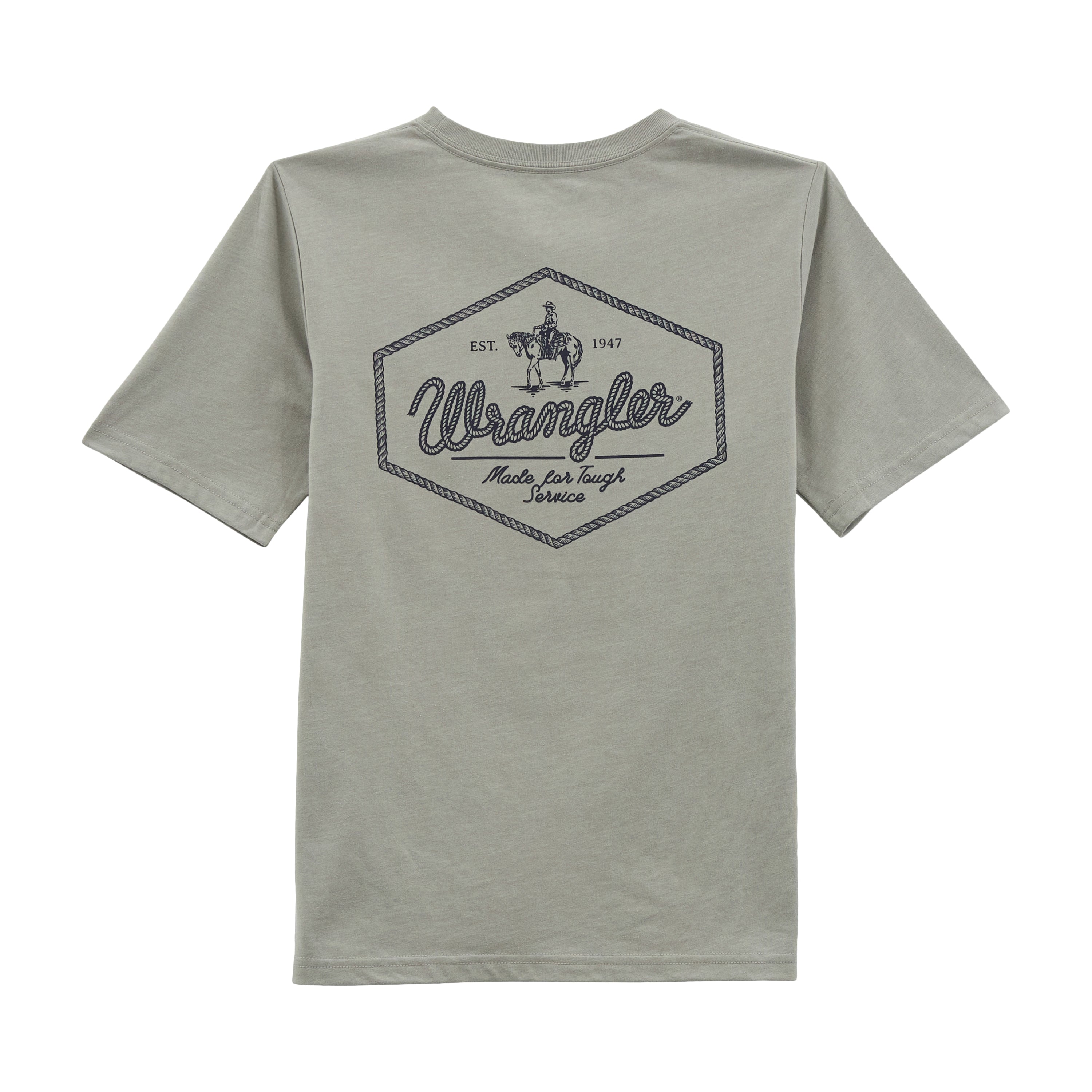 Wrangler Limestone Heather Graphic Knit Boy's Short Sleeve T-Shirt 112358837