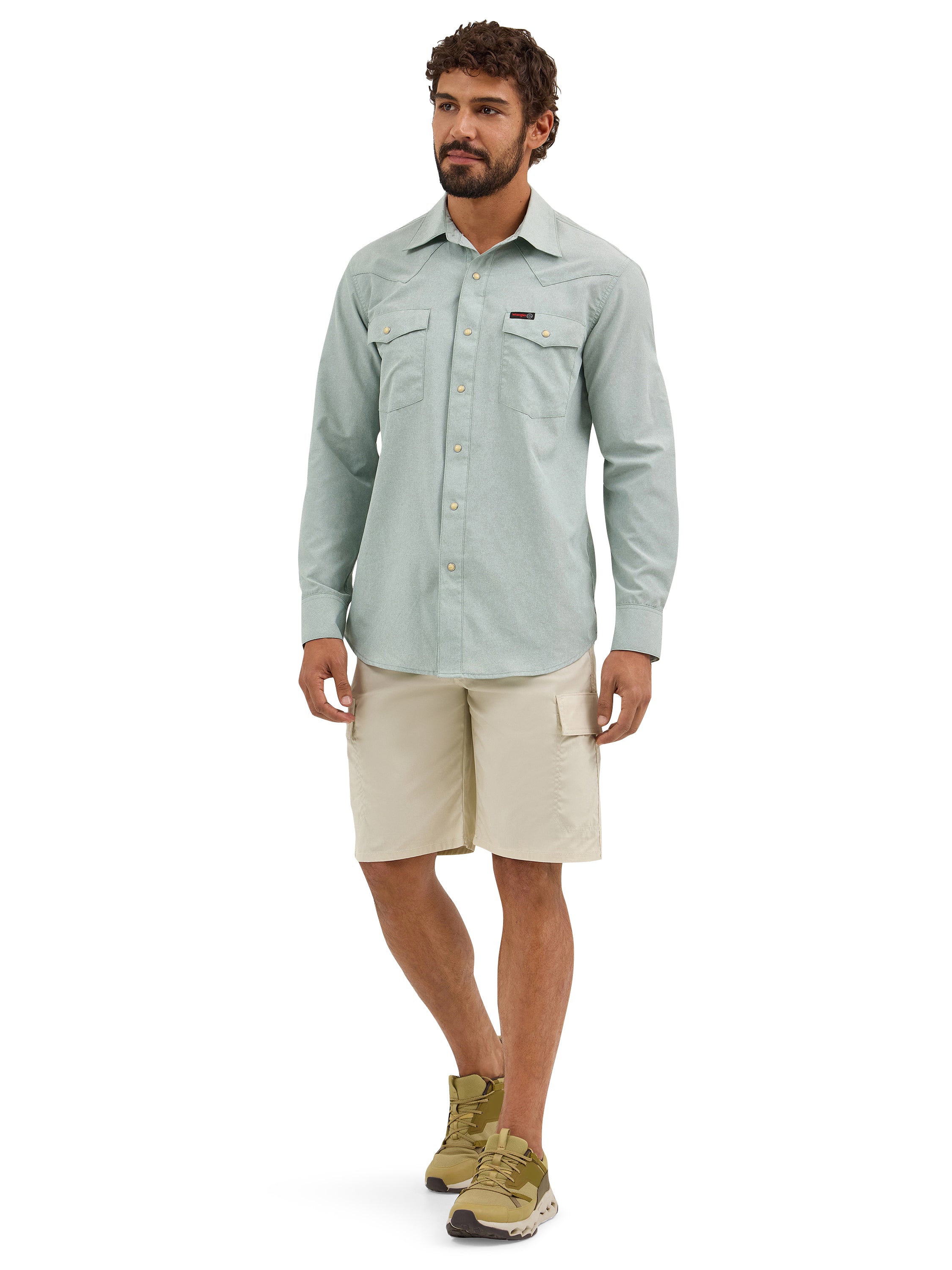 Wrangler Iceberg Green All Terrain Gear Men's Drover Utility Shirt 112360556
