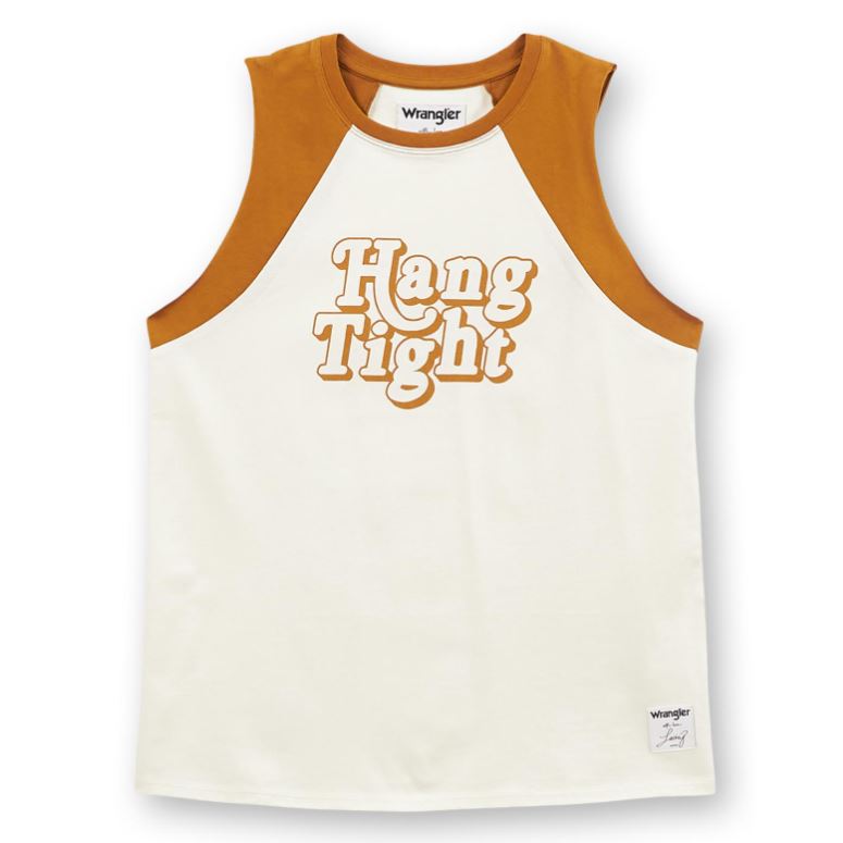 Wrangler x Lainey Wilson Egret & Cathay Spice Hang Tight Women's Tank Top 112360642