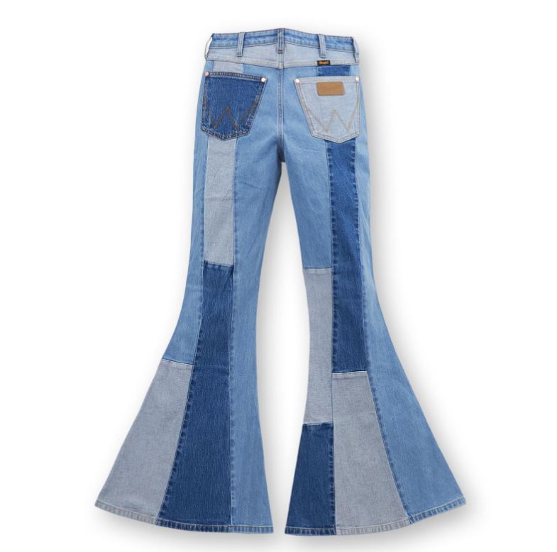 Wrangler x Lainey Wilson Patchwork Blue Women's Bell Bottoms 112360688