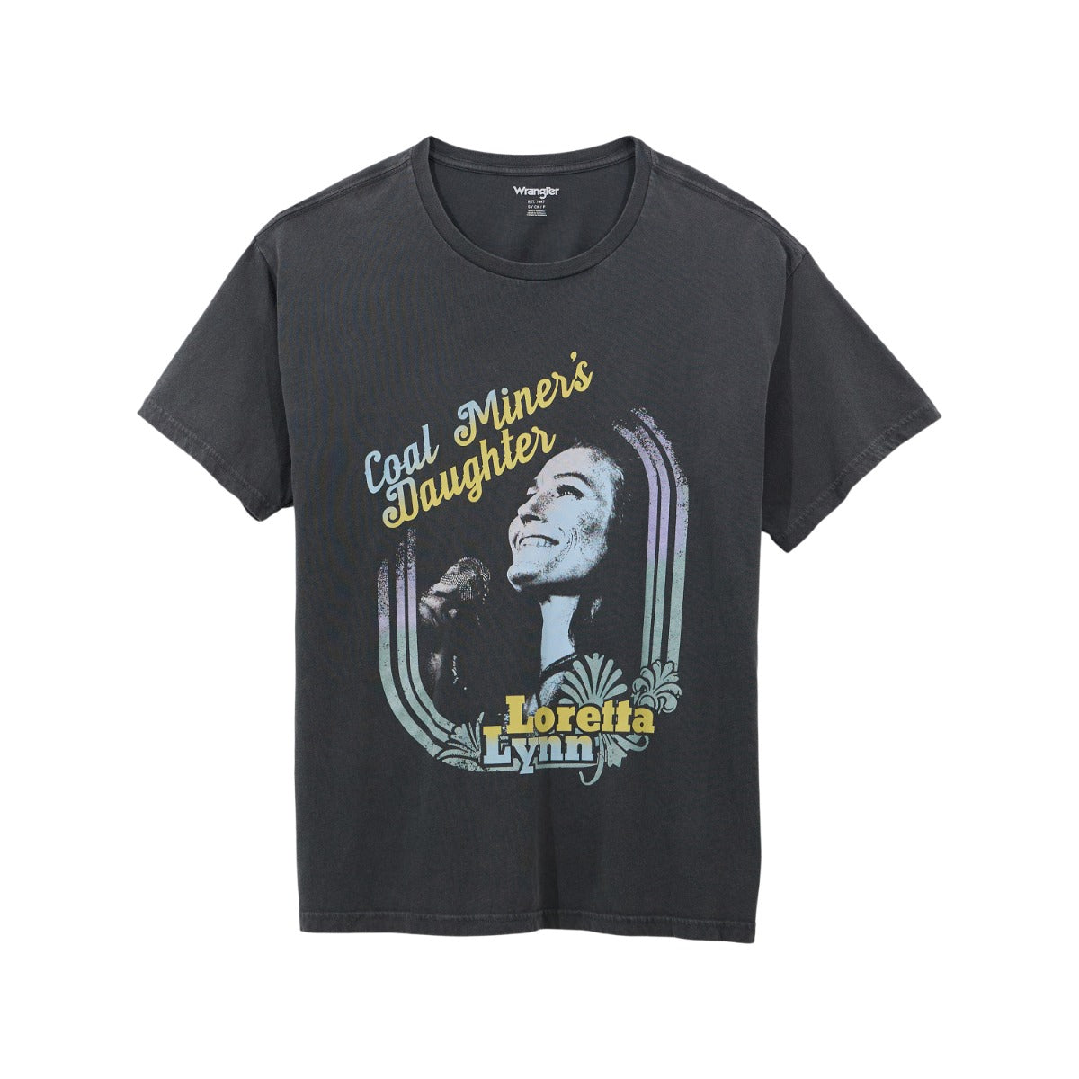 Wrangler Jet Black Loretta Lynn (Coal Miner's Daughter) Women's Oversized Fit Graphic T-Shirt 112361043
