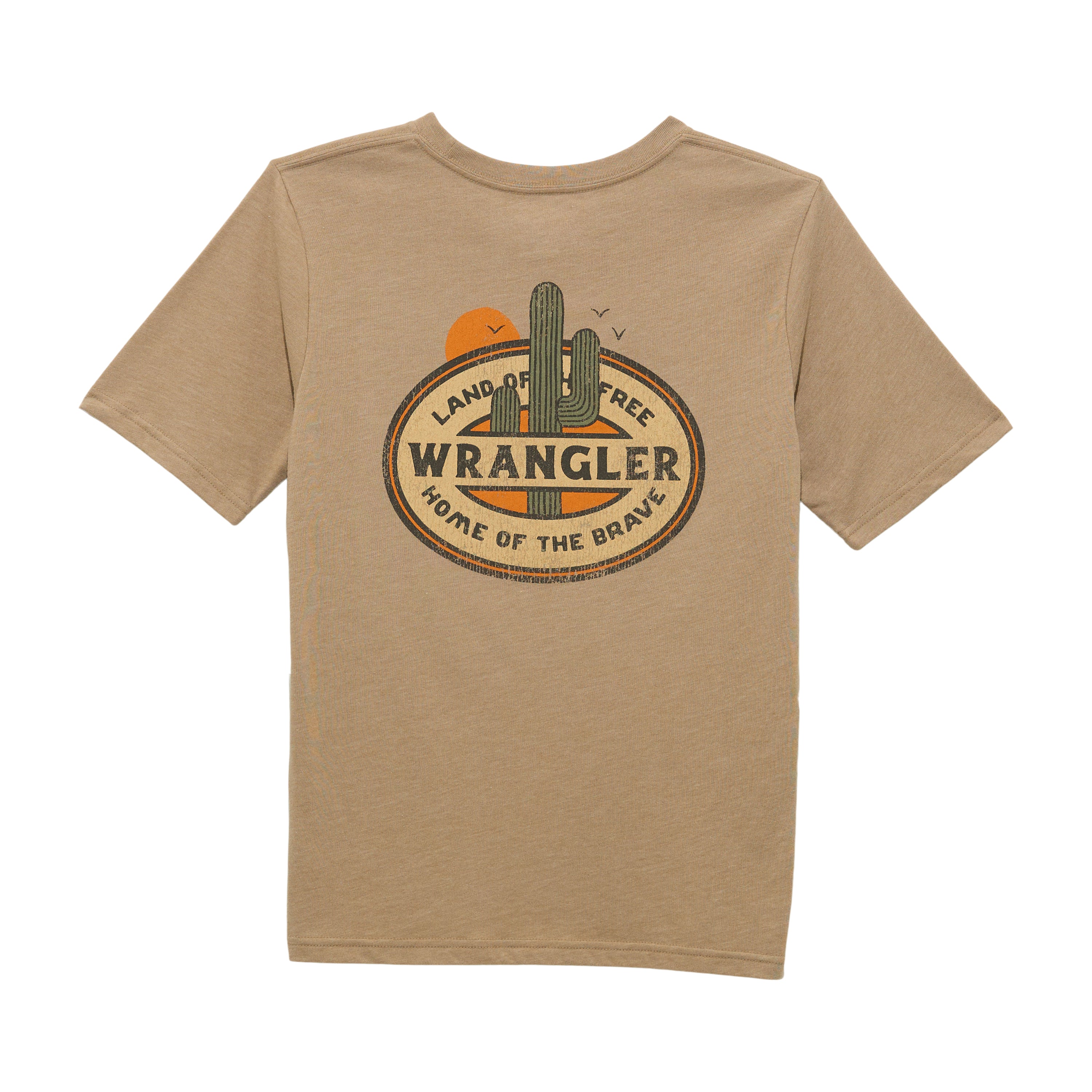 Wrangler Toasted Cashew Heather Boy's Western Back Graphic T-Shirt 112361924