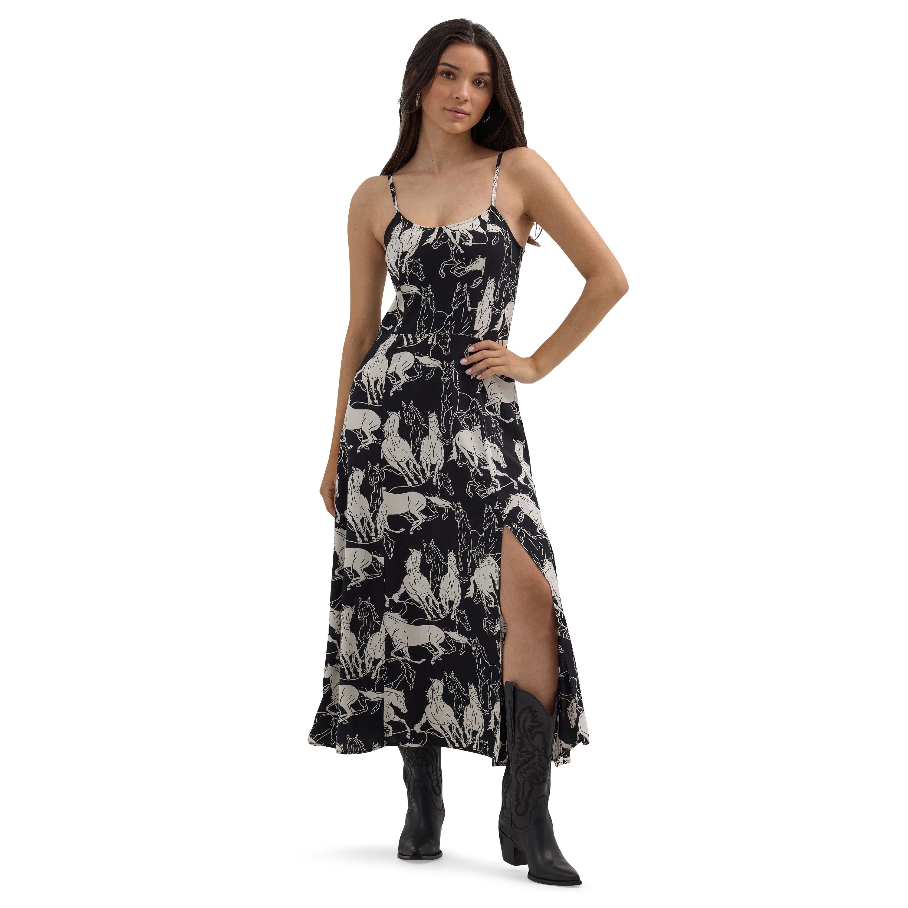 Wrangler BW Horses Women's Western Tank Maxi Dress 112364414