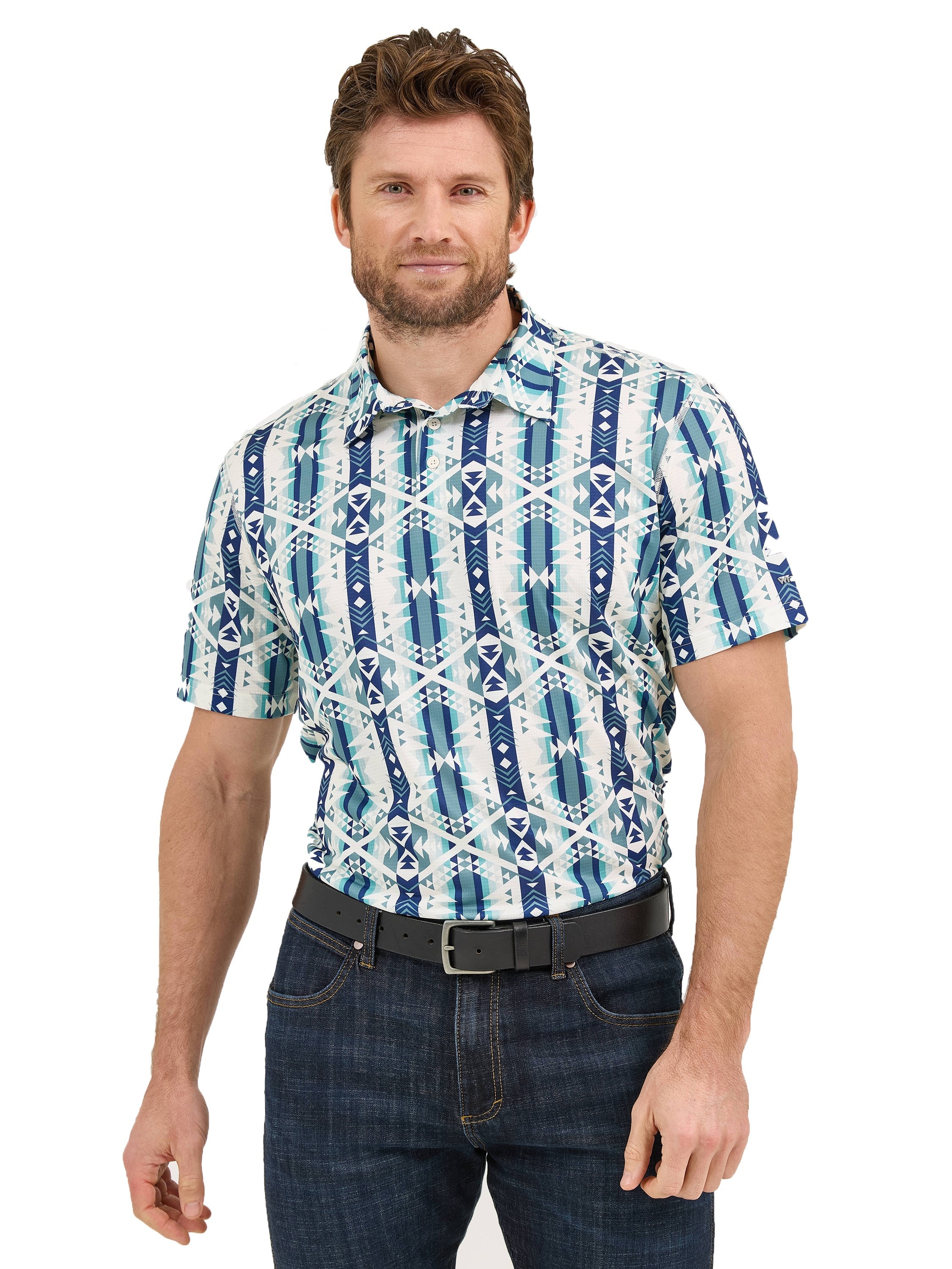 Wrangler Icy Geo Men's Performance Polo Shirt 112366979