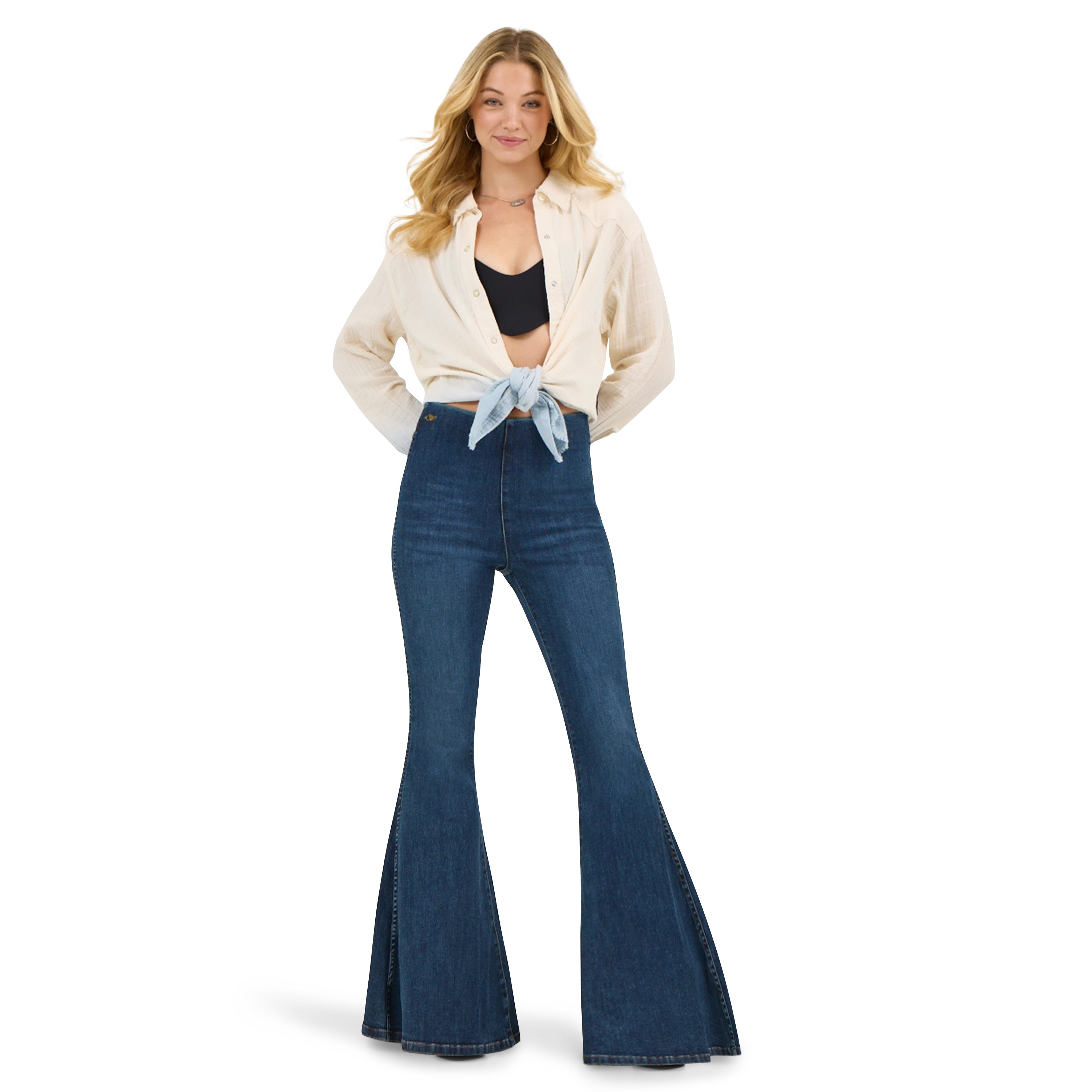 Wrangler x Lainey Wilson Dark Denim Wash Women's Pull On