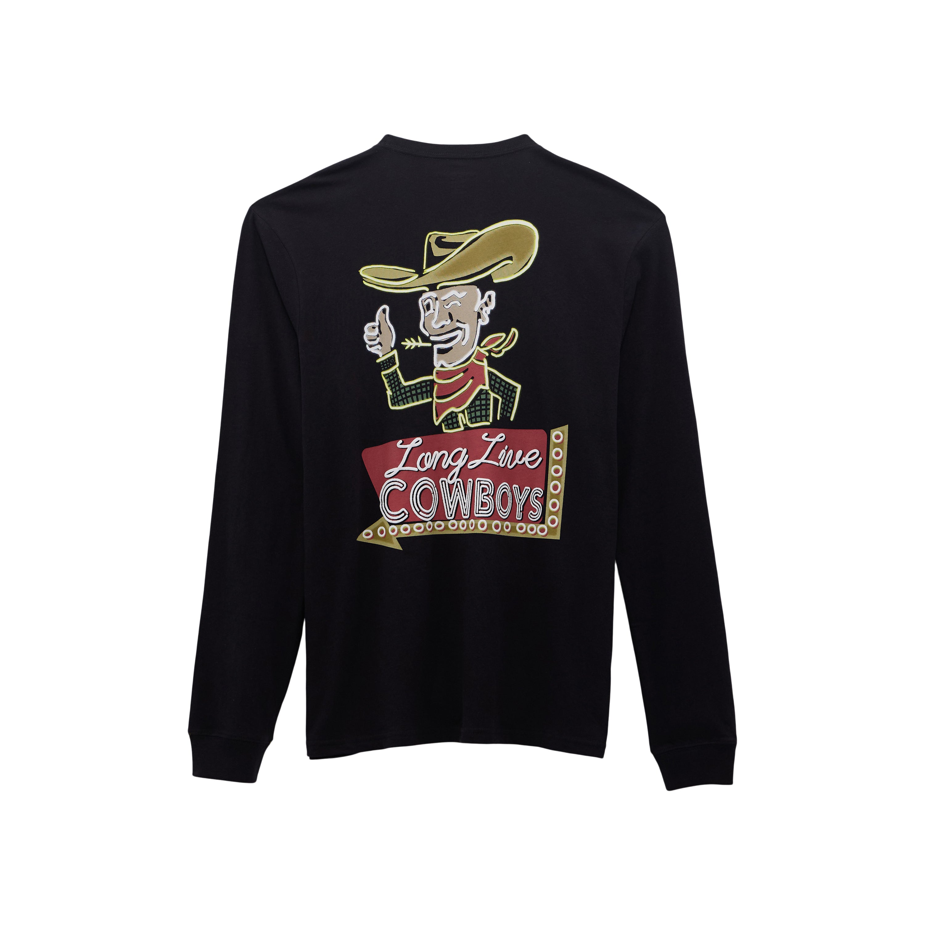 Wrangler Black Beauty Cowboy Bac Men's Long Sleeve Graphic T-Shirt 112368560