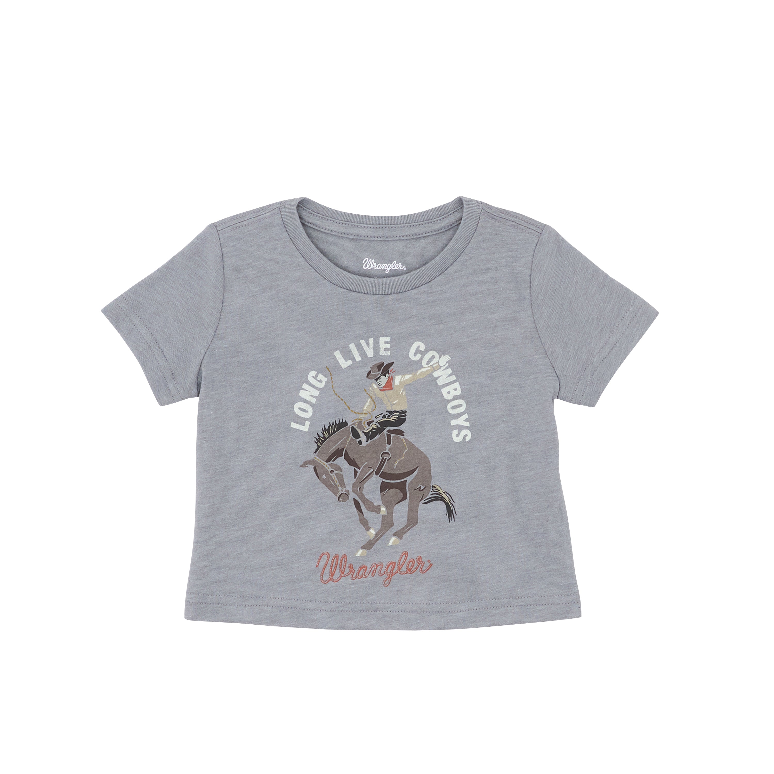 Wrangler Monument Heather Baby Boy 'Long Live Cowboys' Graphic Short Sleeve Shirt 112368811