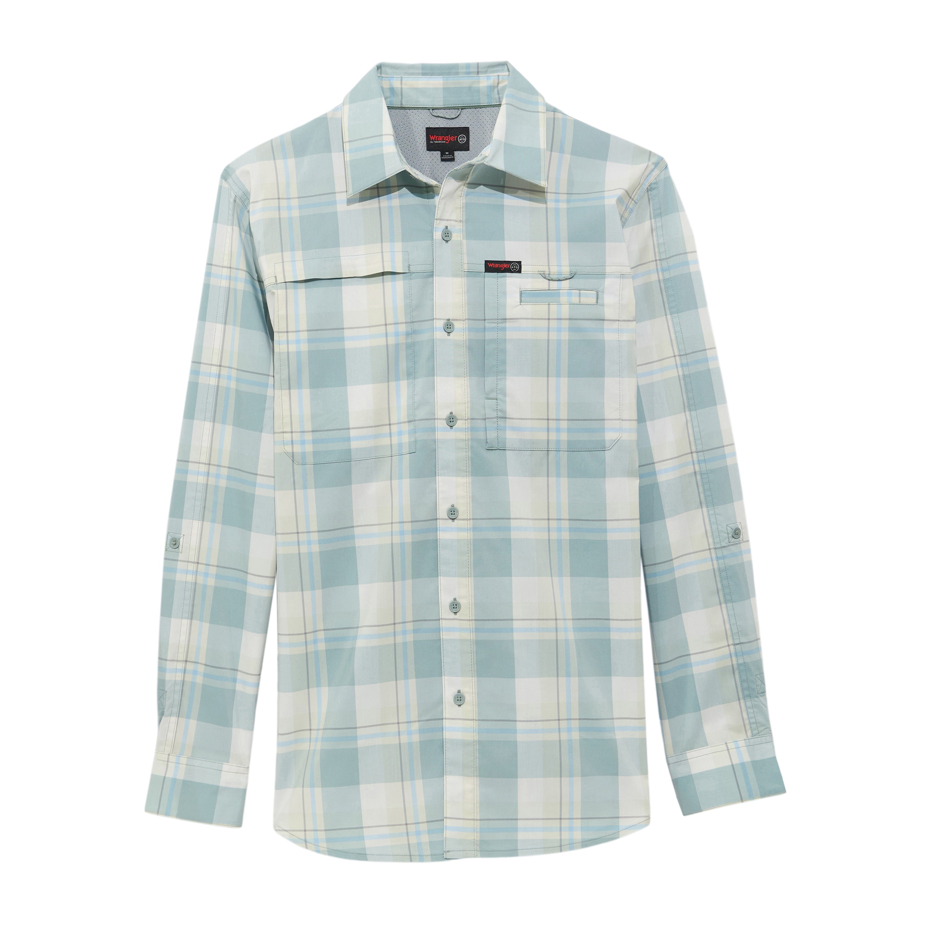 Wrangler Abyss Check All Terrain Gear Men's Plaid Hike to Fish Shirt 112375099