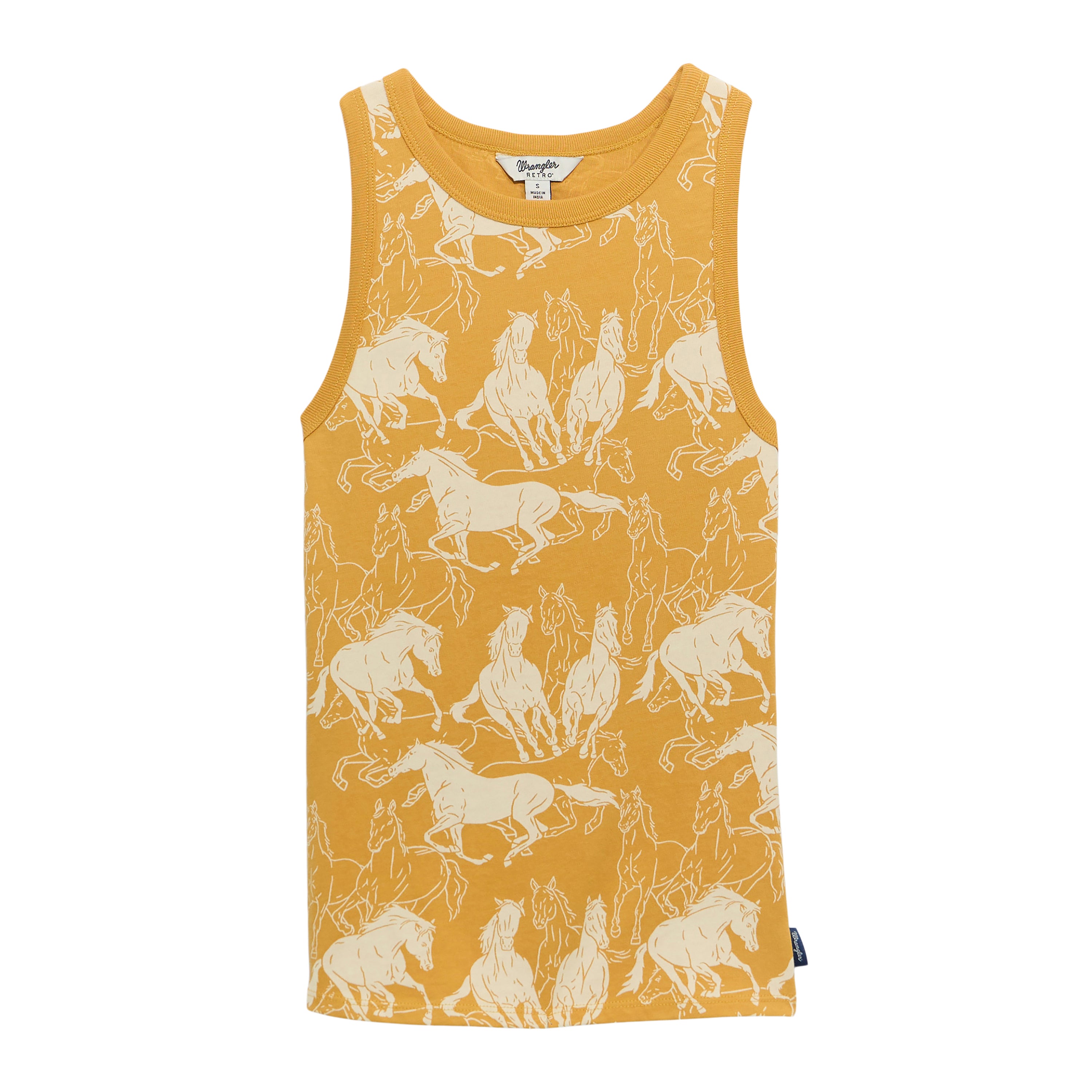 Wrangler Marigold Printed Horses Slim Goddess Tank 112375218