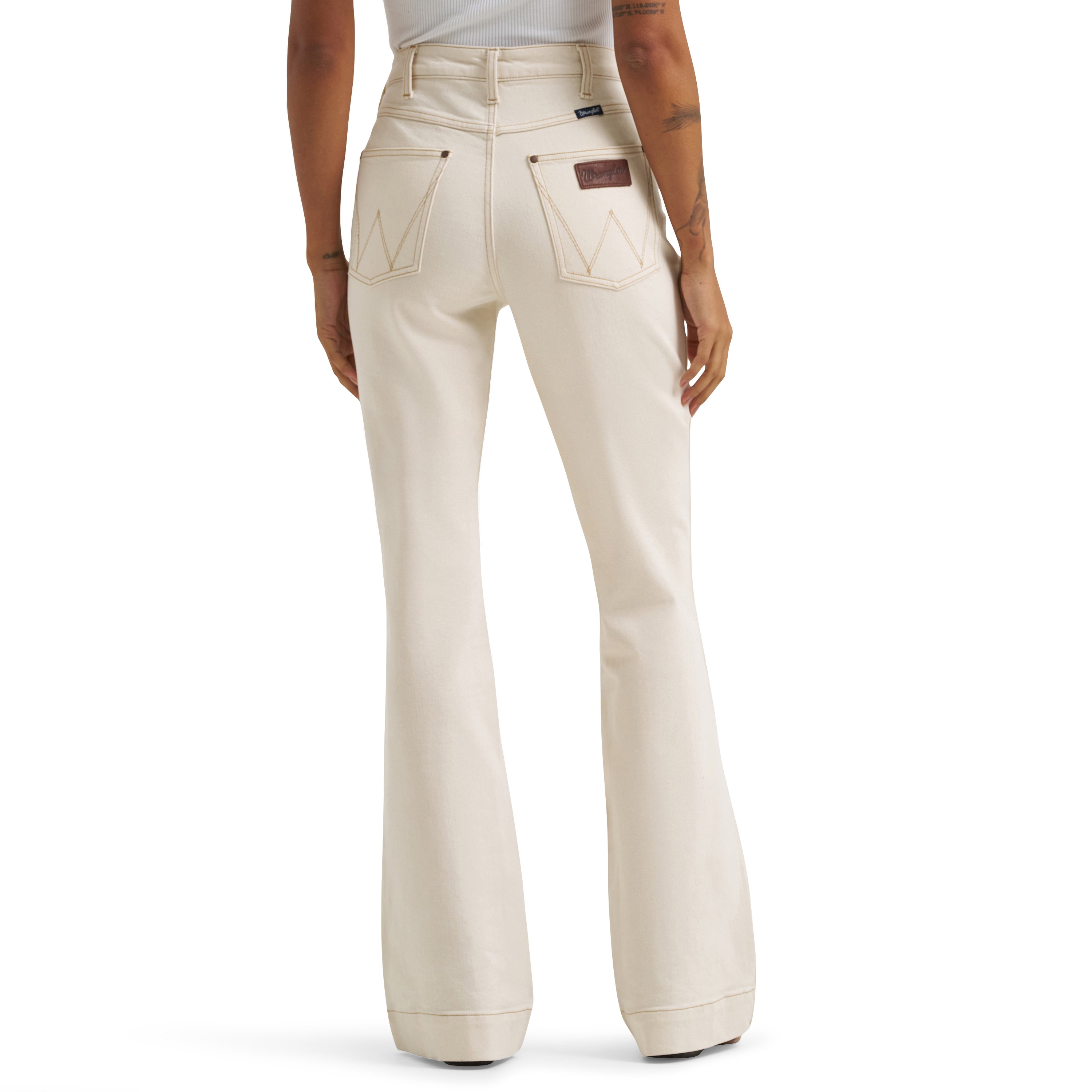 Wrangler Allie (Off White) Retro Bailey High Rise Women's Colorwash Trouser Jeans 112375244