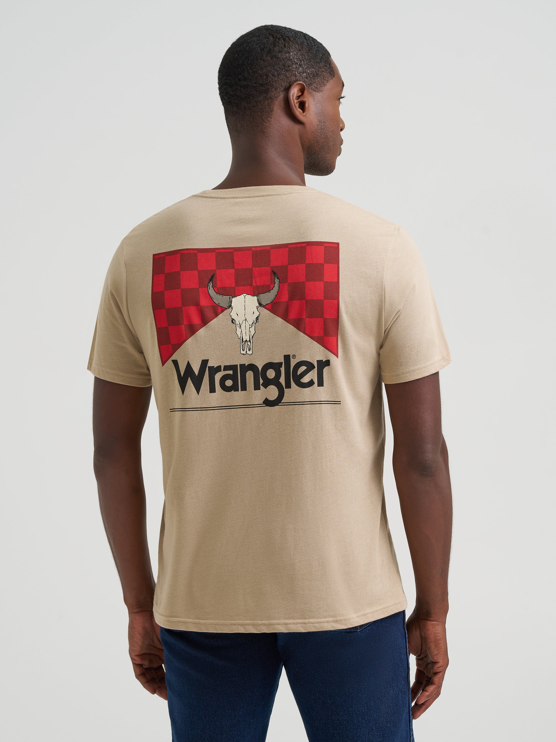 Wrangler Trench Coat Heather Regular Fit Men's Graphic Short Sleeve T-Shirt 112375727