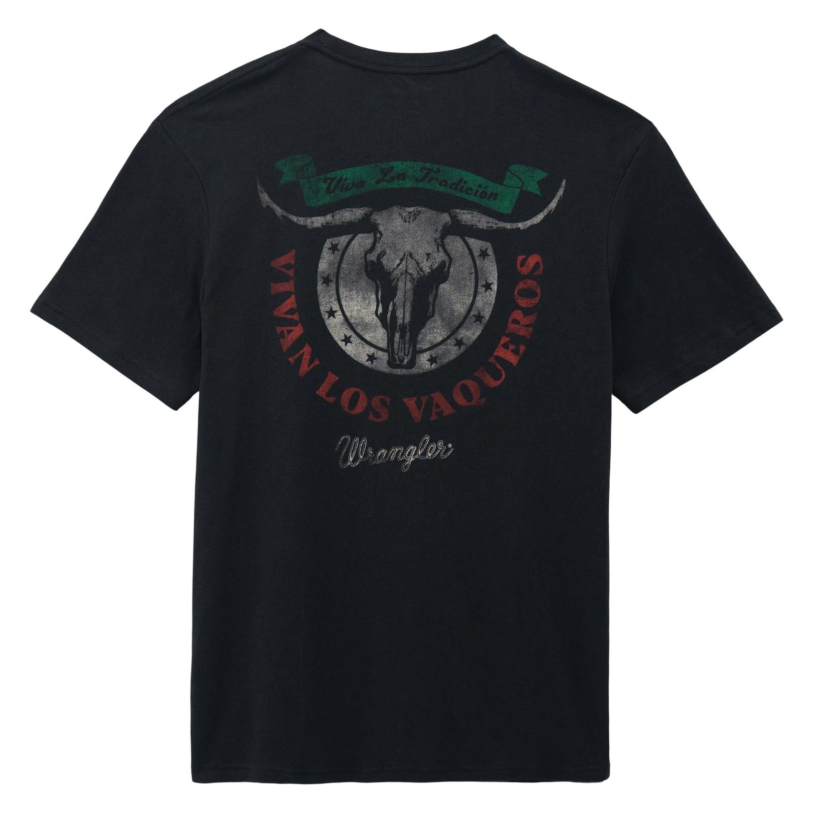 Wrangler Jet Black Men's Regular Fit Graphic Short Sleeve T-Shirt 112375728