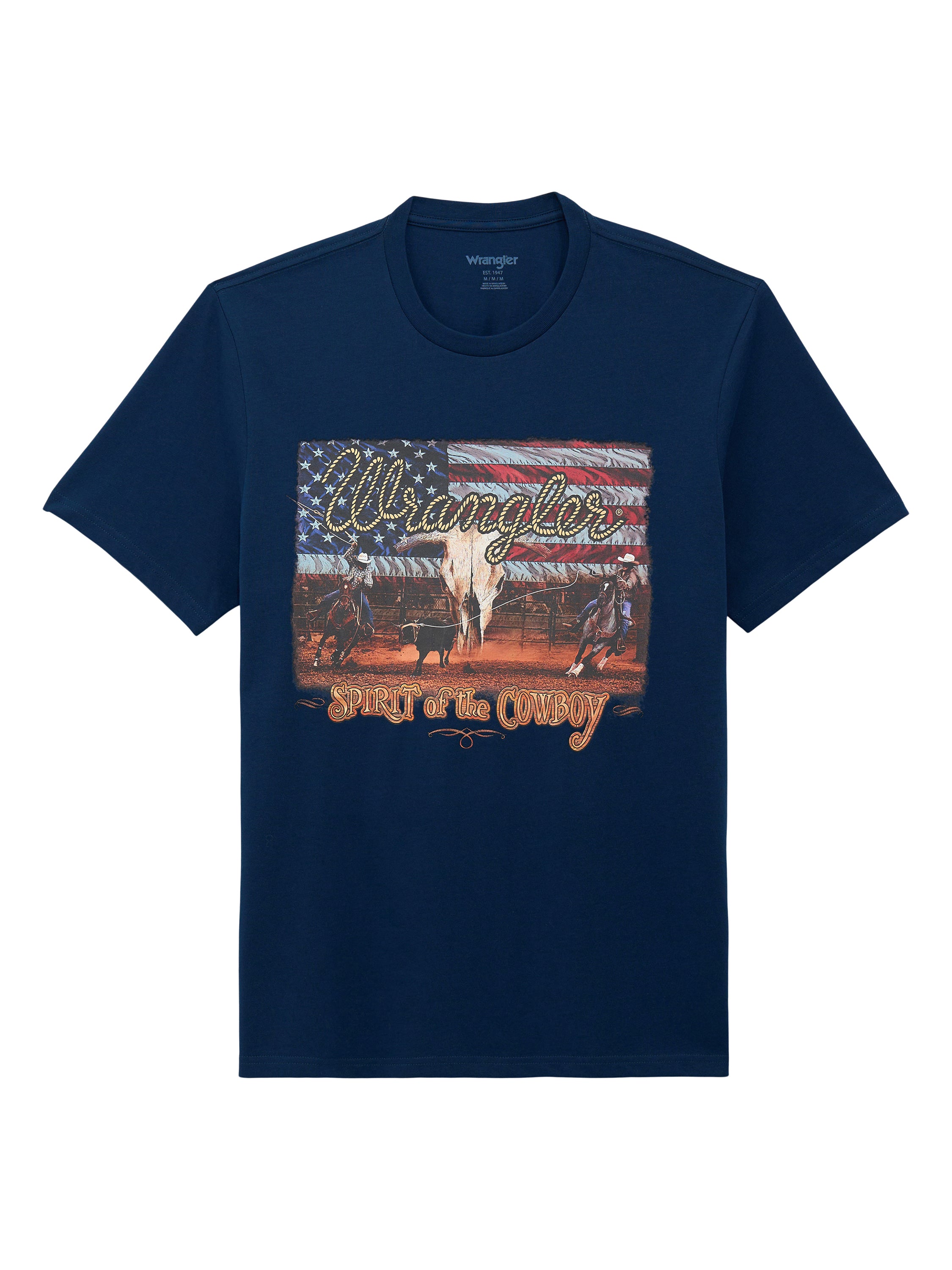 Wrangler Pageant Blue Graphic Short Sleeve Men's T-Shirt 112375764