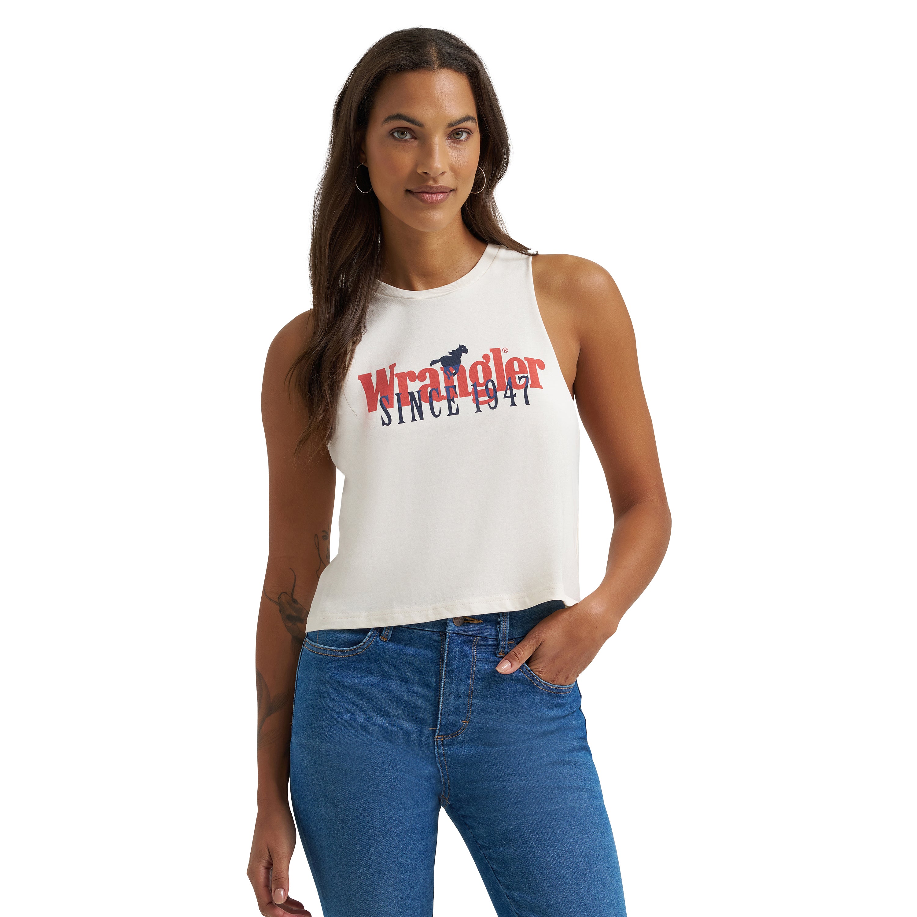 Wrangler Egret Since 1947 Layer Graphic Festival Tank 112375847