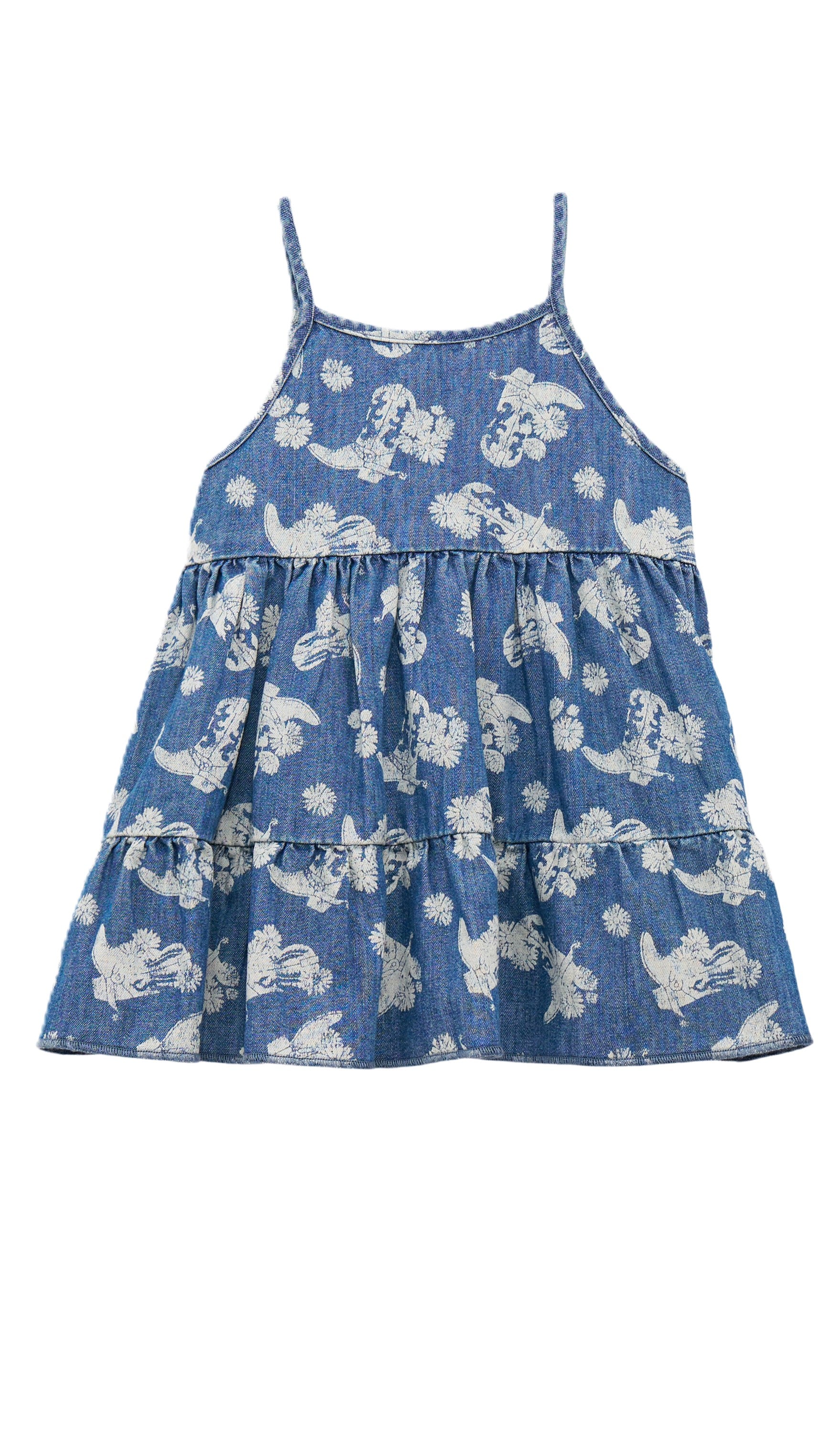 Wrangler Light Denim Little Girls' Tank Dress (matching Diaper cover is only for infant sizes.  Toddler sizes are dress only) 112379438