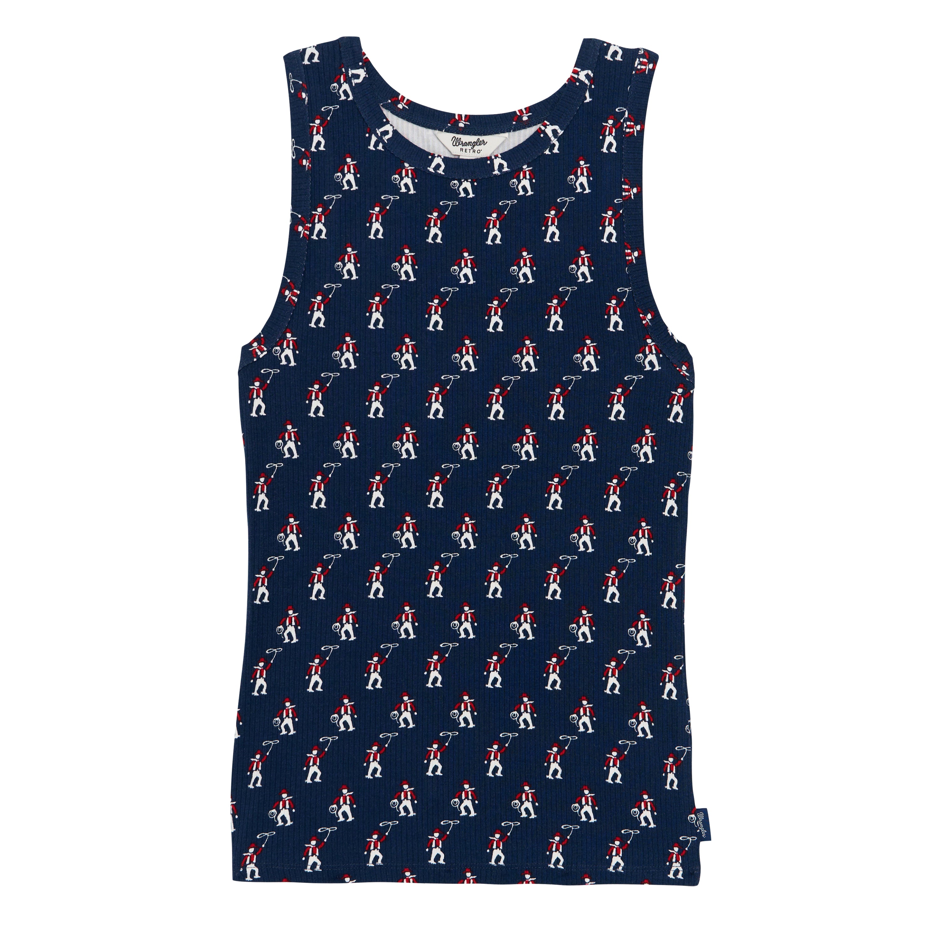Wrangler Navy Blue Printed Slim Women's Goddess Tank 112379501