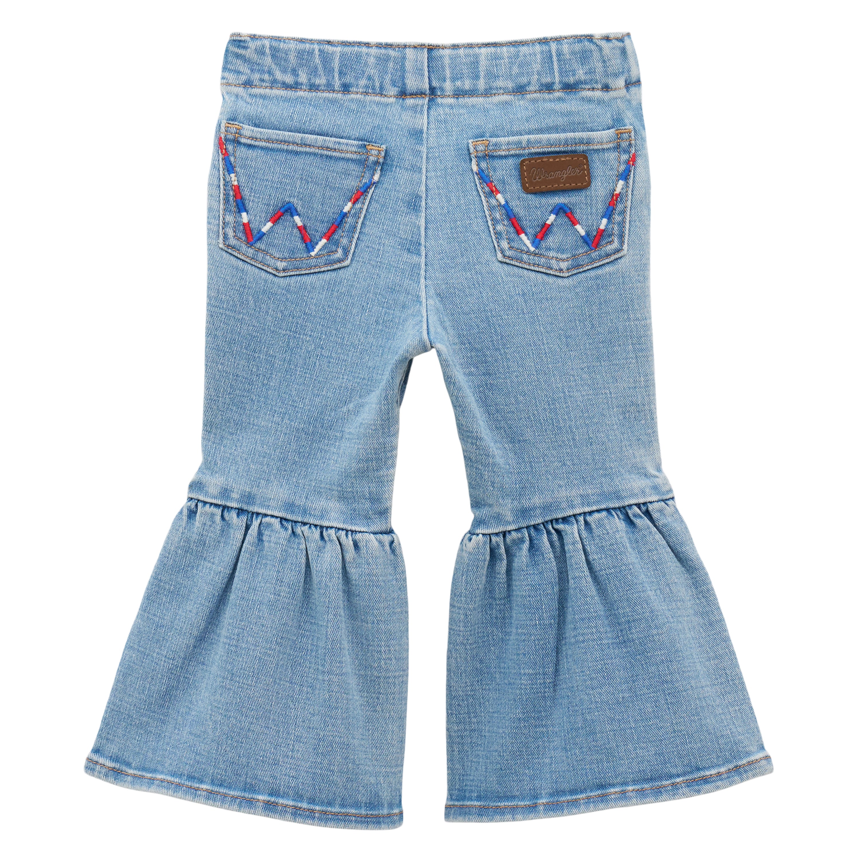 Wrangler Sky Little Girl's Ruffle Leg Flare Jeans 112379568