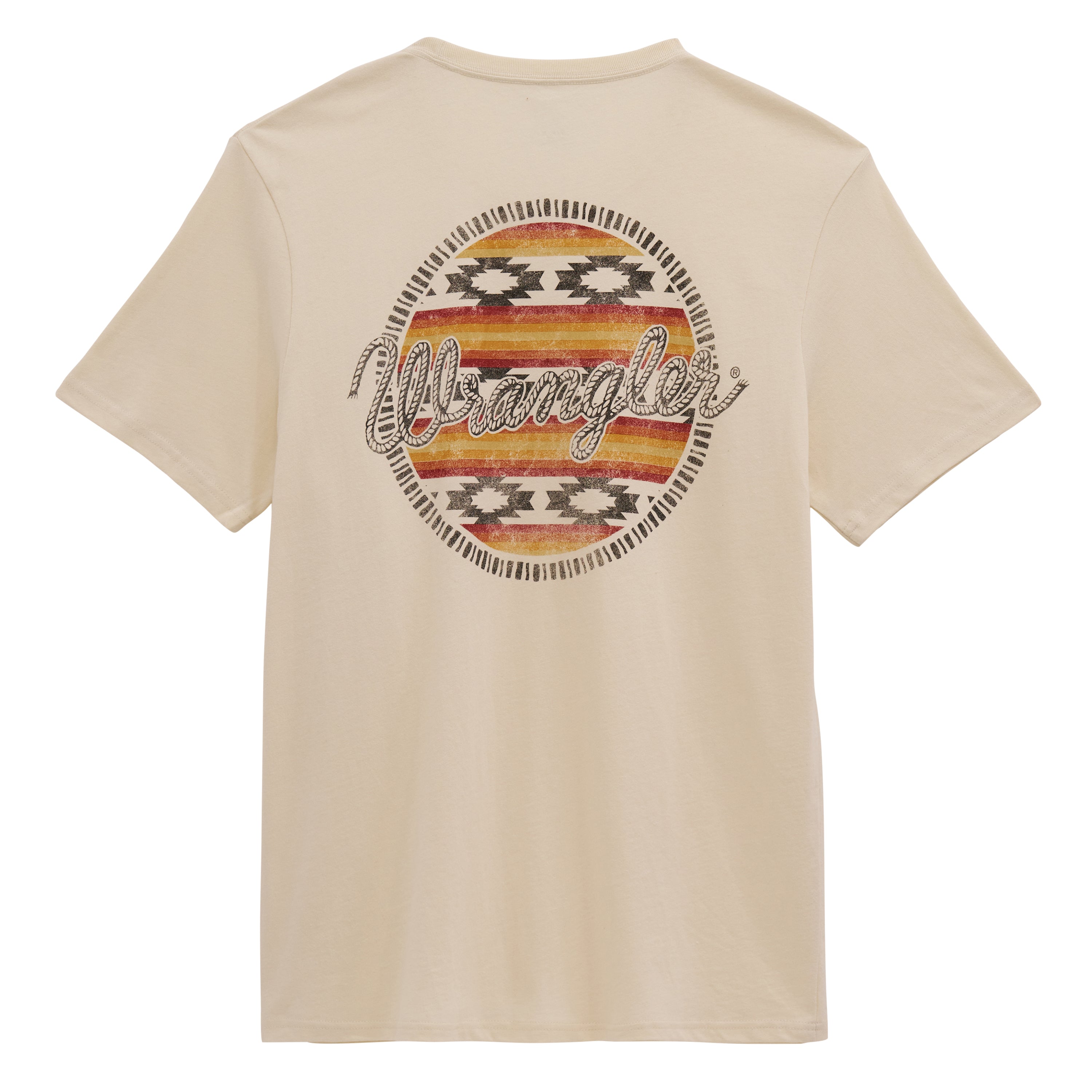 Wrangler Antique White Regular Fit Men's Graphic Short Sleeve T-Shirt 112380270
