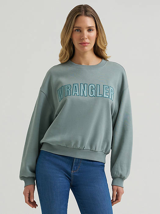 Wrangler Light Green Stormy Sea Pullover Women's Pullover 112384038