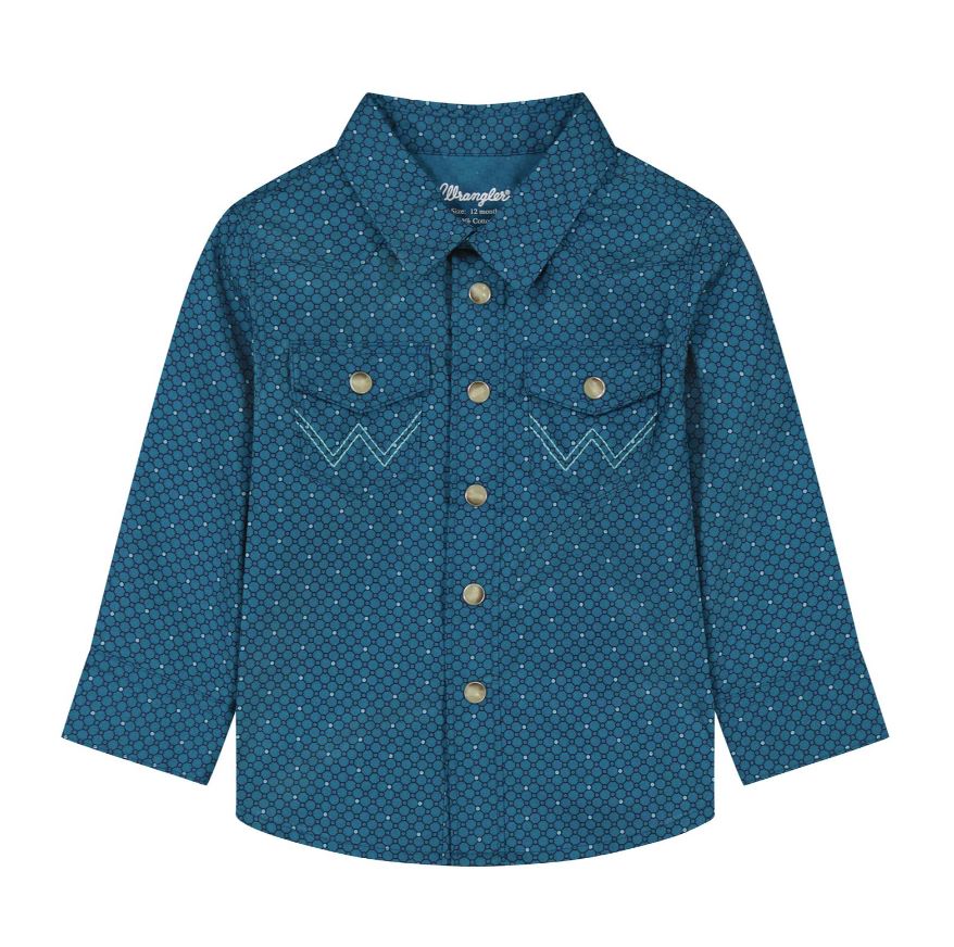 Wrangler Teal Baby Boy Longsleeve Shirt 112384732