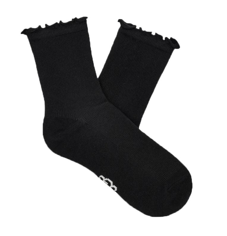 Ugg Black Karsyn Women's Lettuce Edge Socks 1125531-BLK