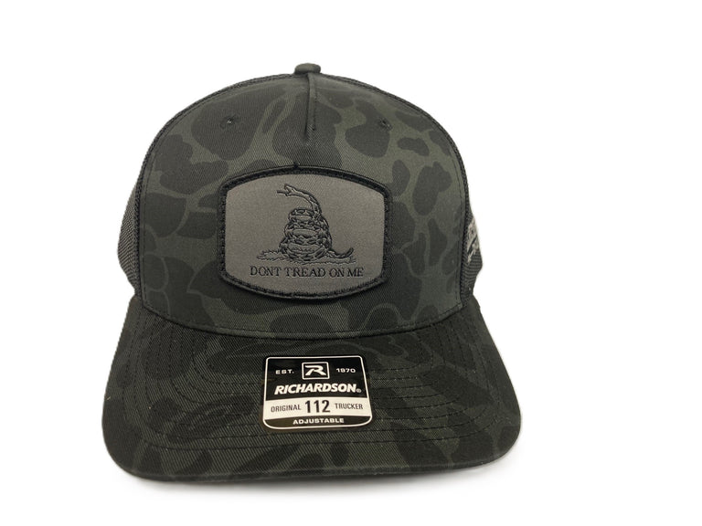 Lebo's Duck Camo Richardson 112 Snapback Trucker Hat with Grey Don't T