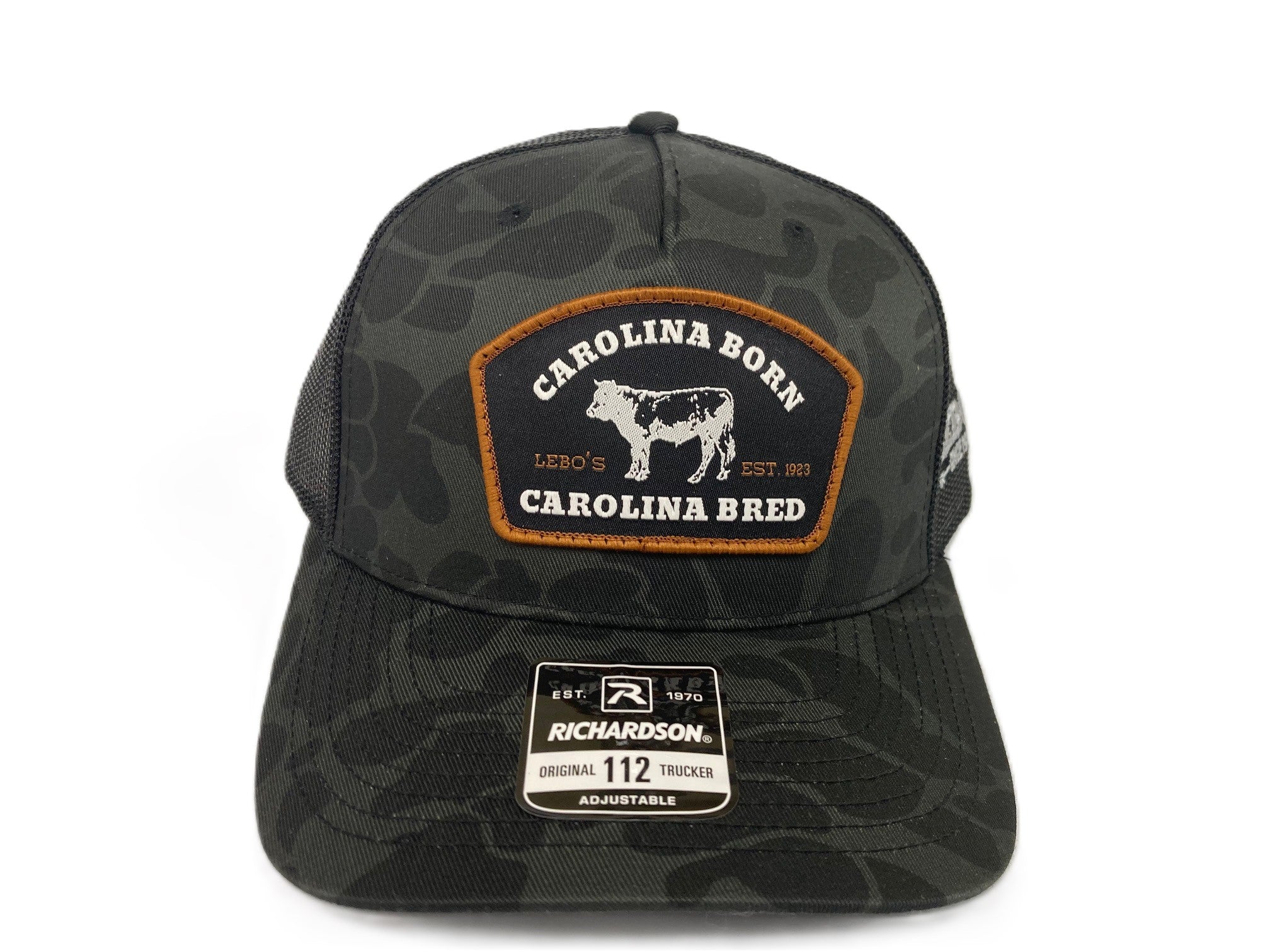 Lebo's Black/Camo Carolina Born Carolina Bred Richardson 112 Trucker Hat 112PFP-SBDB-V2