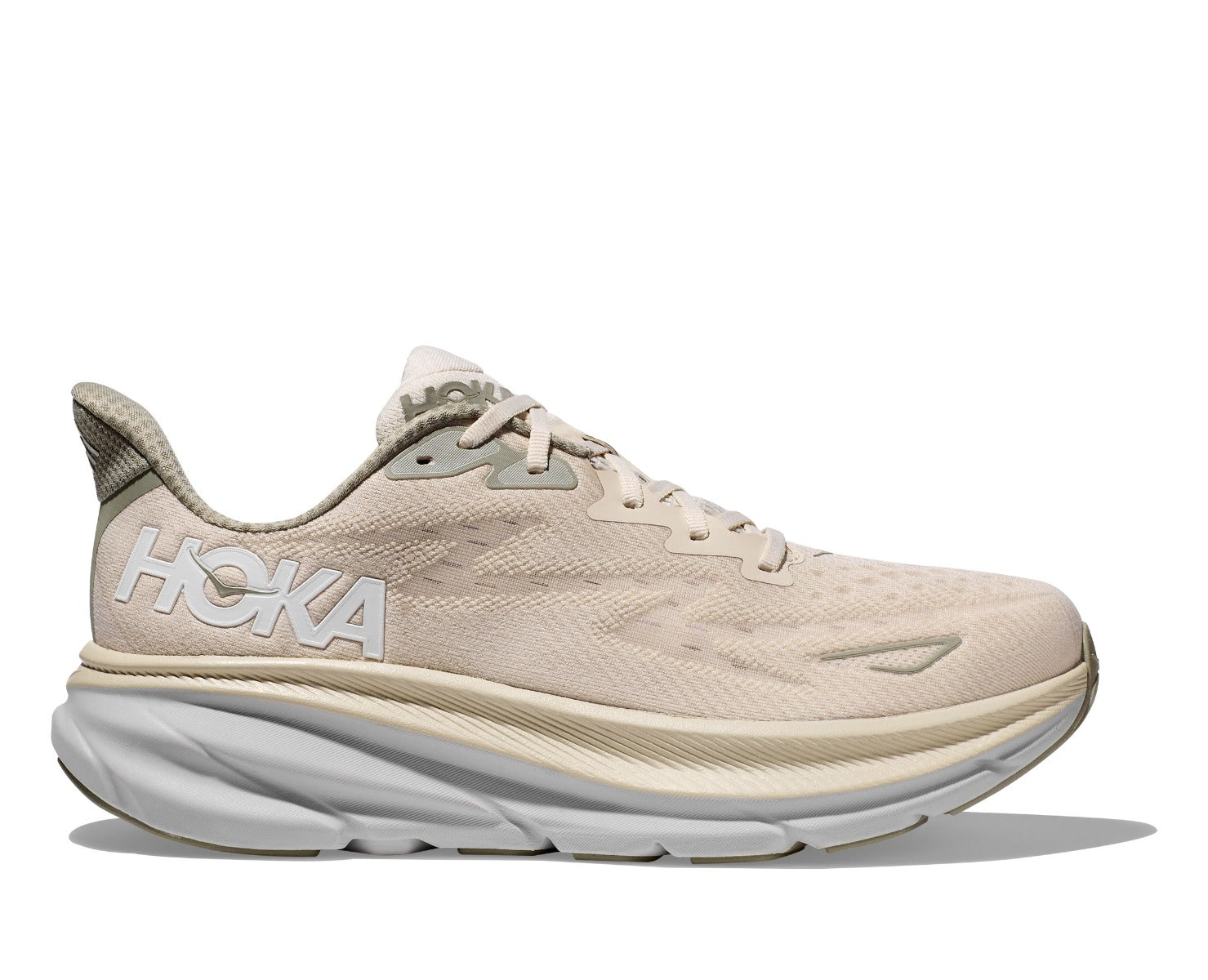 Hoka Oat Milk/Barley Clifton 9 Wide Width Men's Running Shoes 1132210-OKB