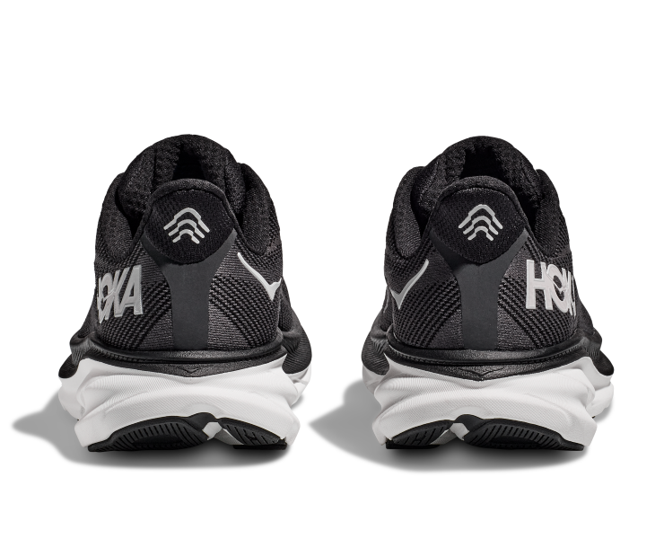 Hoka Black/White Clifton Wide Width Women's Running Shoes 1132211-BWHT